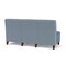 Lesro Siena Armless 3 Seat Tandem Seating No Center Arms, Walnut, RS RainSong Back, MD Titan Seat SN3102 - alternate 2